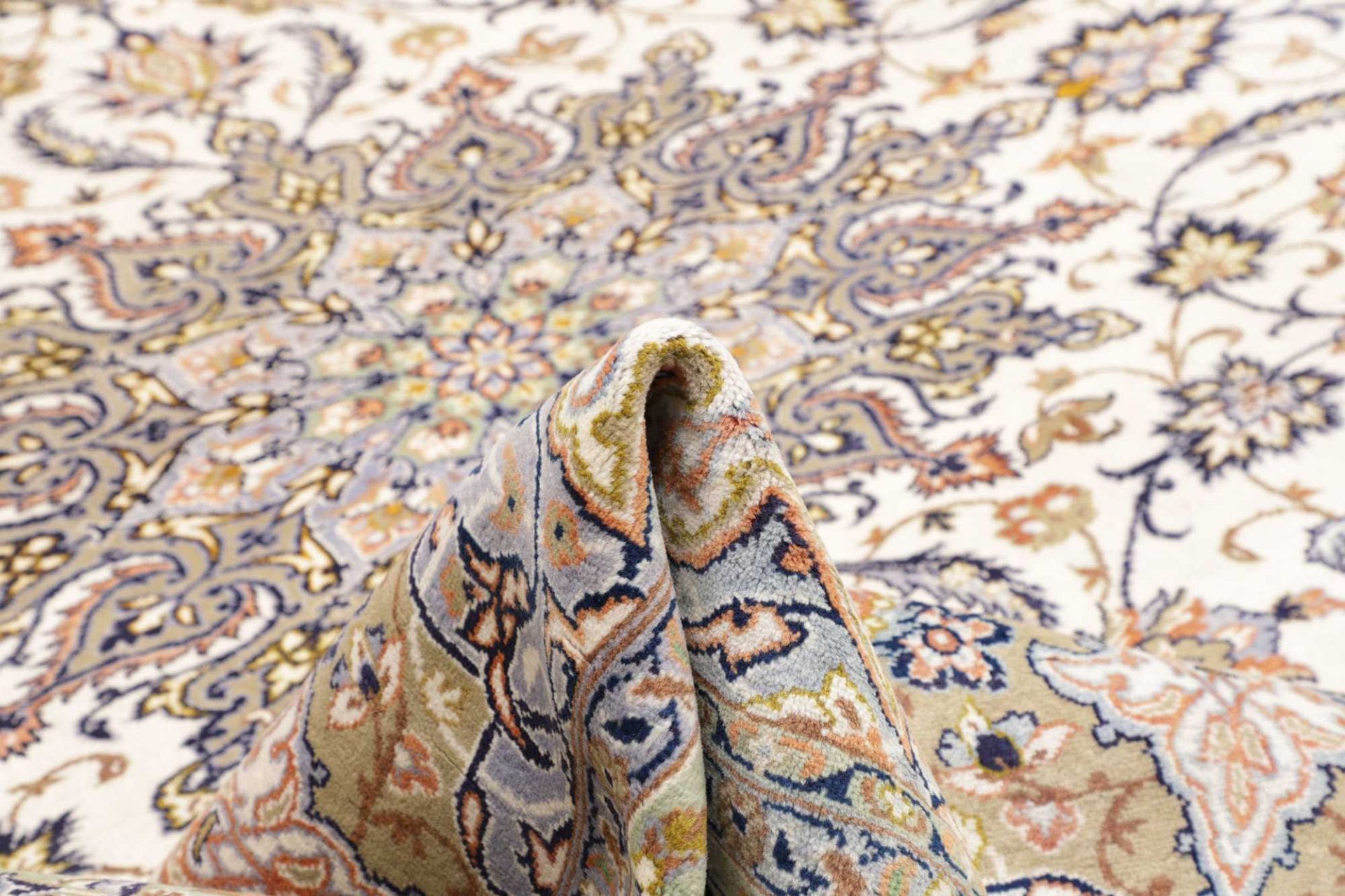 Handgeknüpfter Kashan Perserteppich, 297 × 385 cm, Wolle