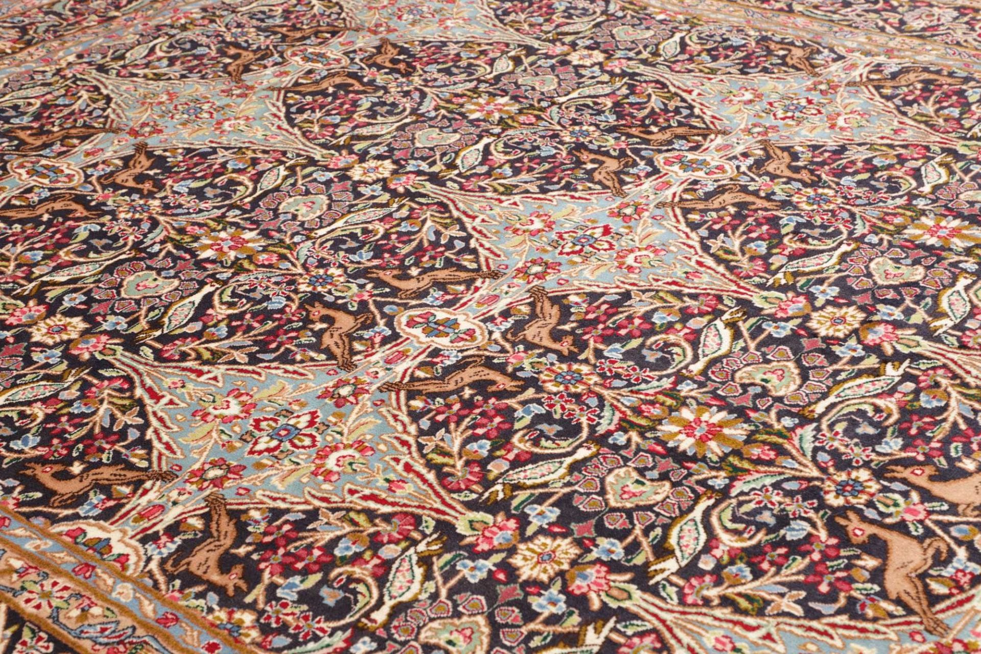 Handgeknüpfter Kerman Perserteppich, 294 × 399 cm, Wolle