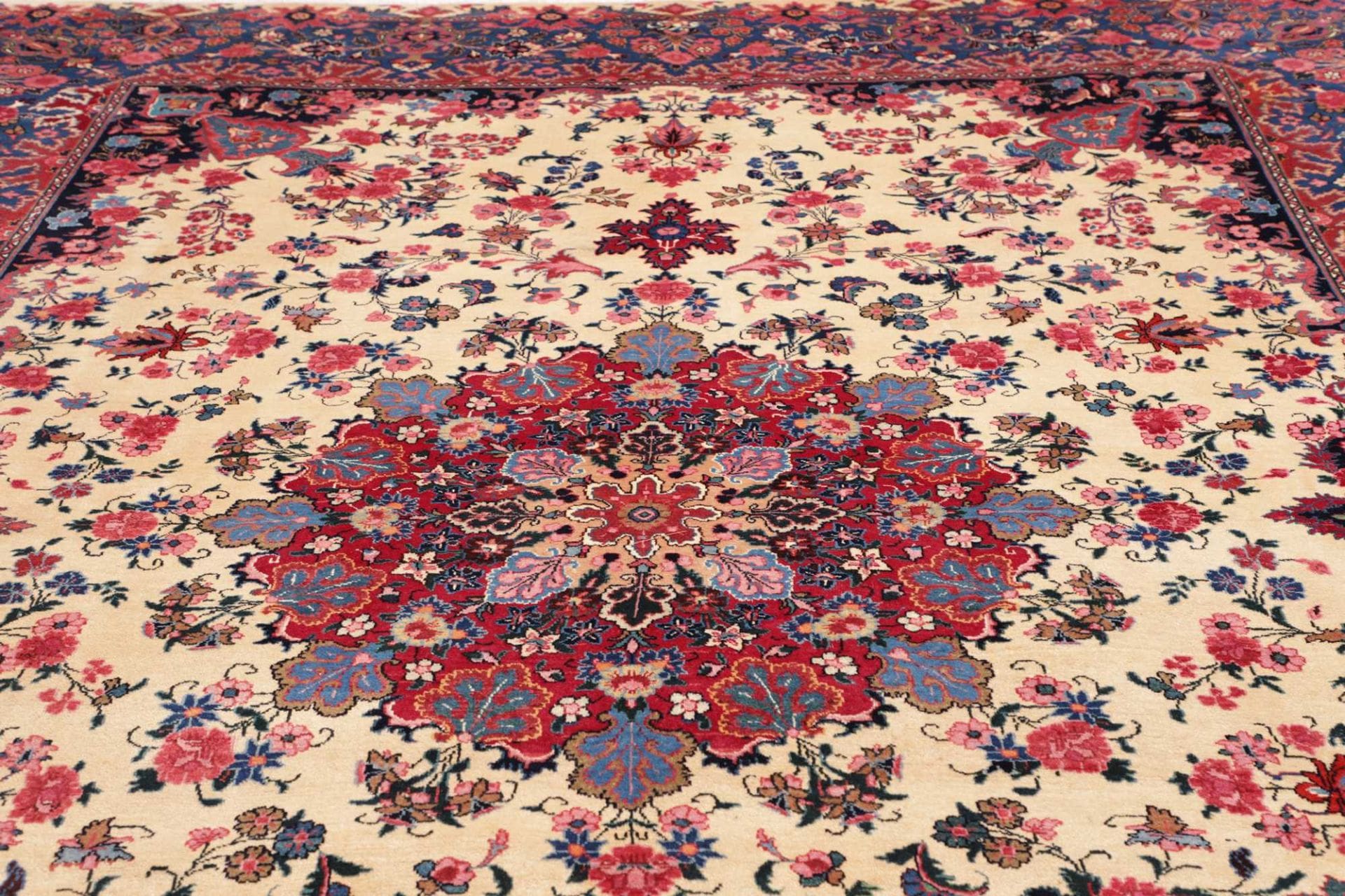 Handgeknüpfter Mashhad Perserteppich 306 × 407 cm