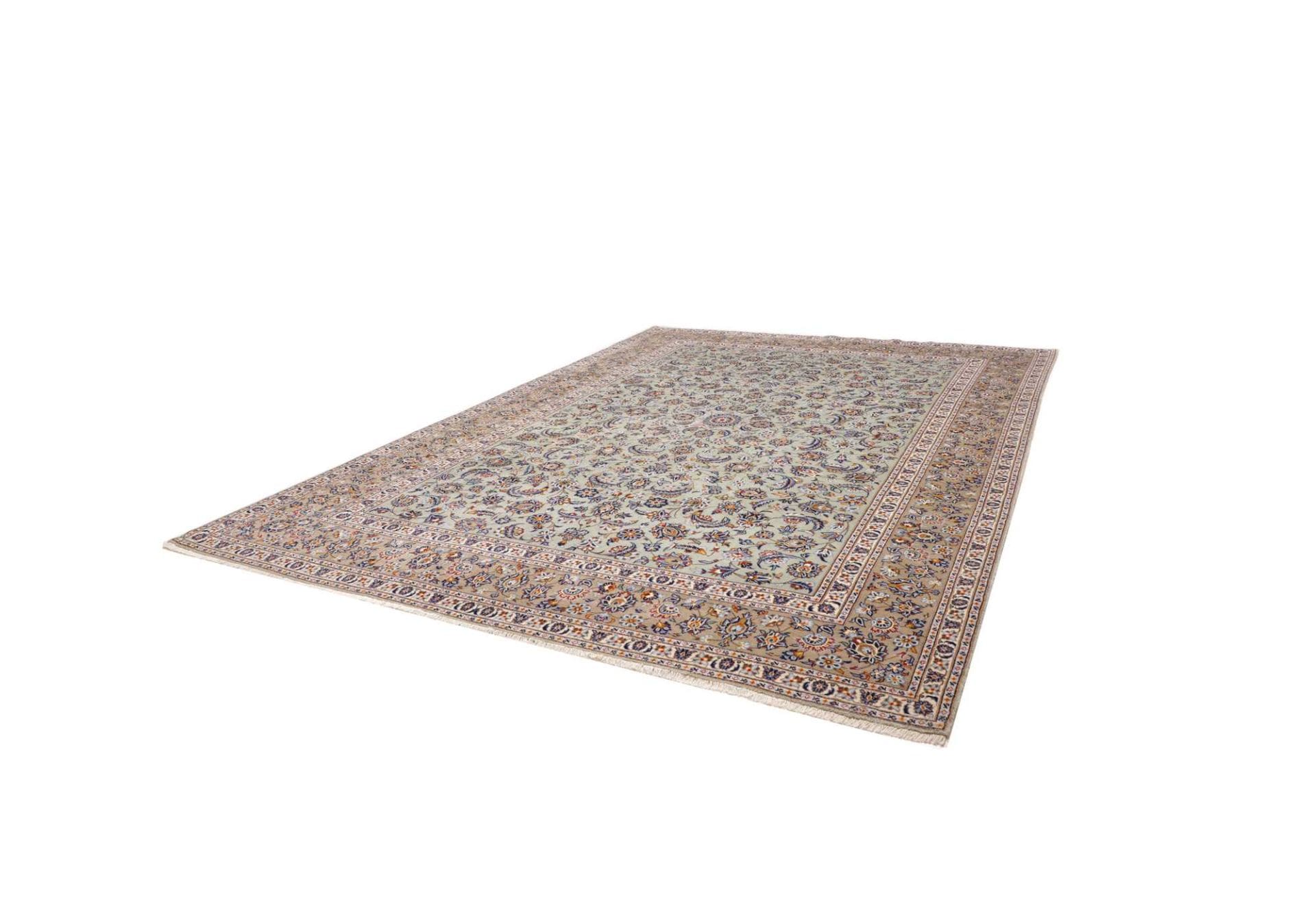 Handgeknüpfter Kashan Perserteppich 306 × 411 cm