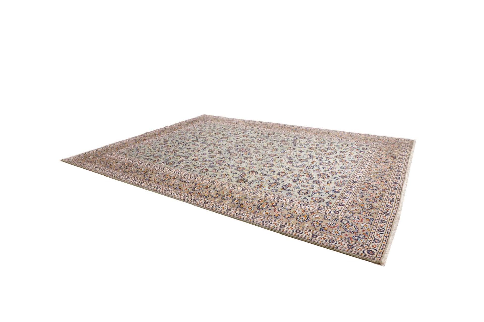 Handgeknüpfter Kashan Perserteppich 306 × 411 cm