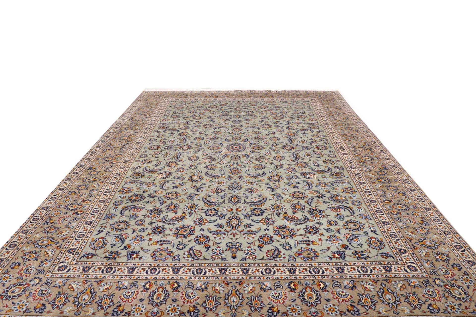 Handgeknüpfter Kashan Perserteppich 306 × 411 cm