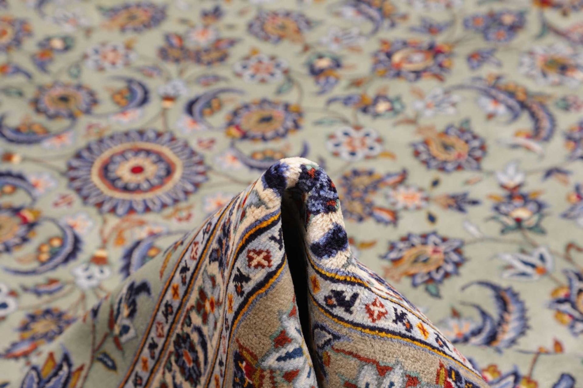 Handgeknüpfter Kashan Perserteppich 306 × 411 cm