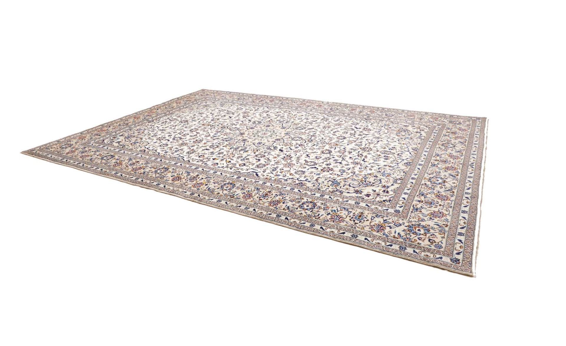 Kashan Perserteppich 296 × 399 cm aus Wolle, handgeknüpft