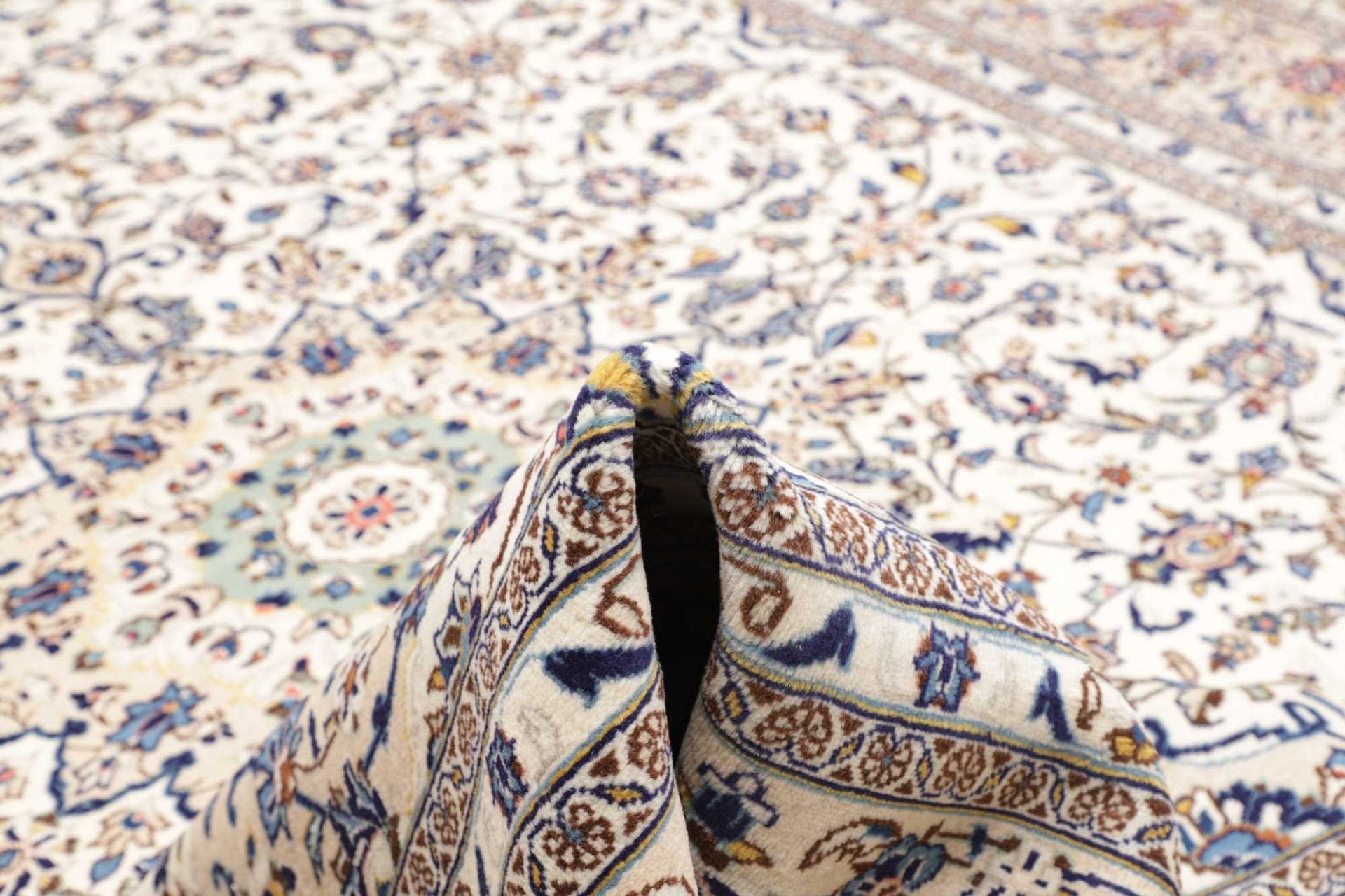 Kashan Perserteppich 296 × 399 cm aus Wolle, handgeknüpft