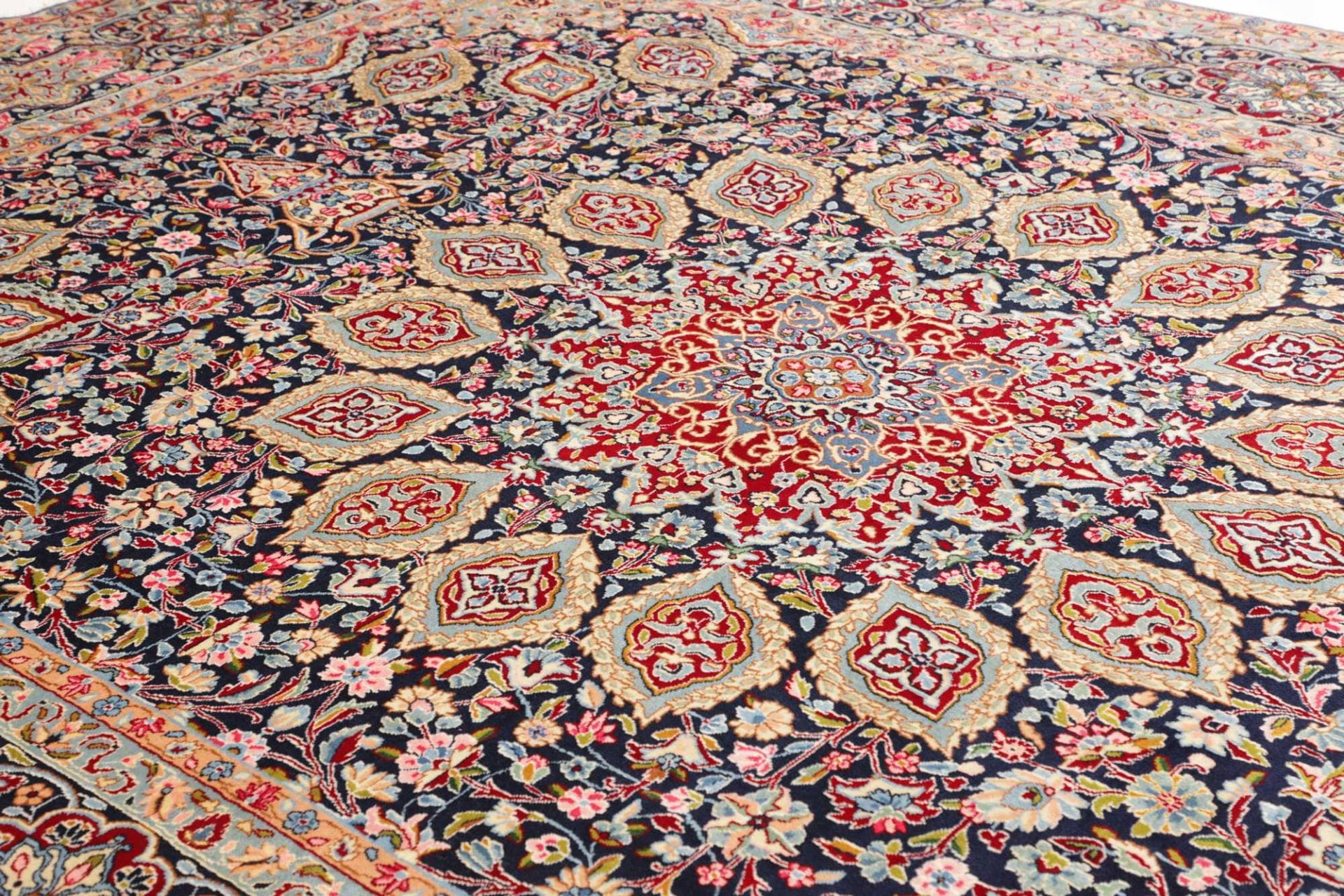 Handgeknüpfter Kerman Perserteppich, 279 × 377 cm, Wolle