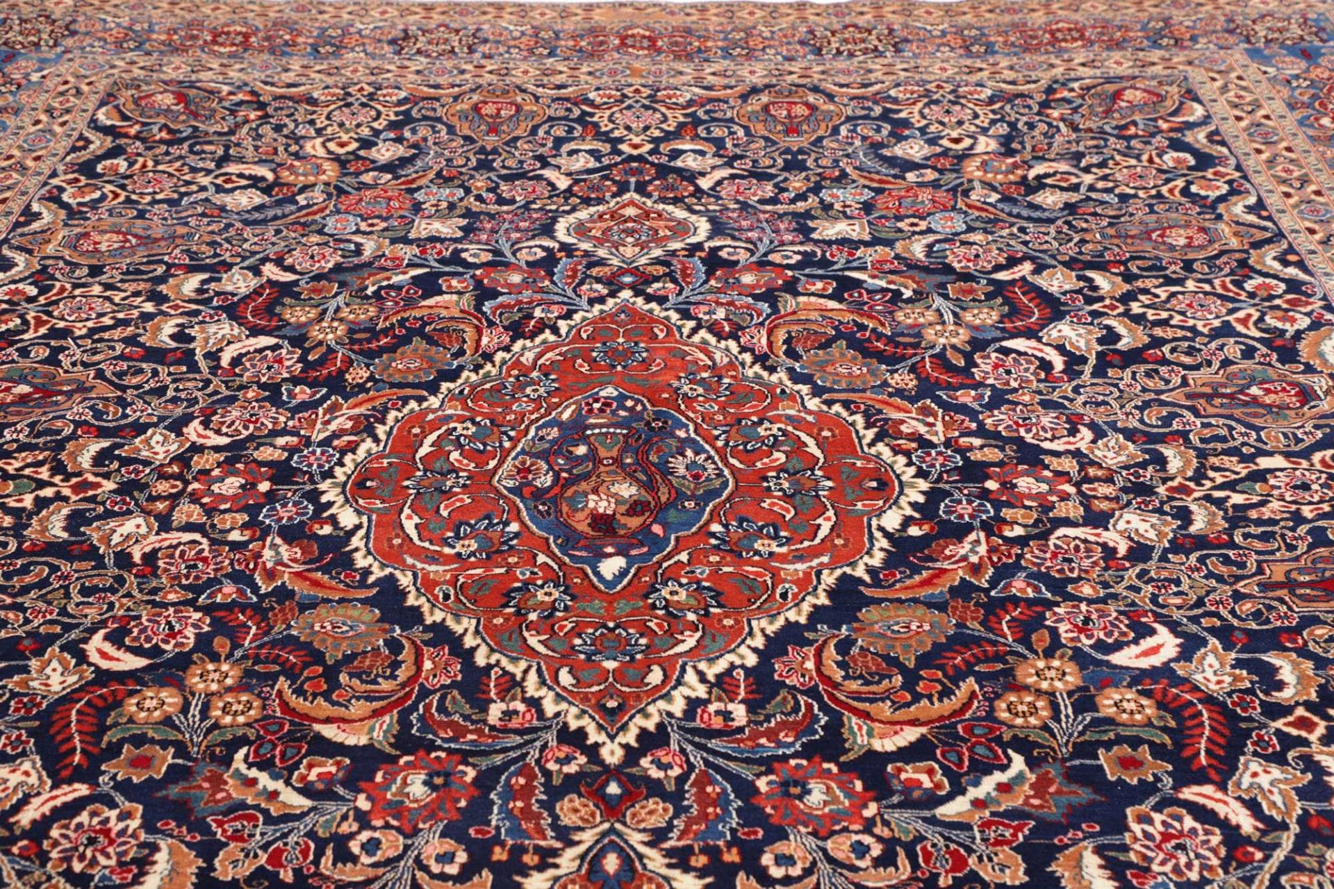 Handgeknüpfter Moud Perserteppich 298 × 392 cm