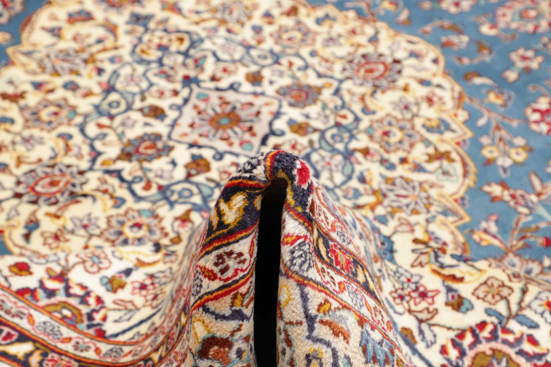 Handgeknüpfter Kashan Perserteppich 284 × 381 cm