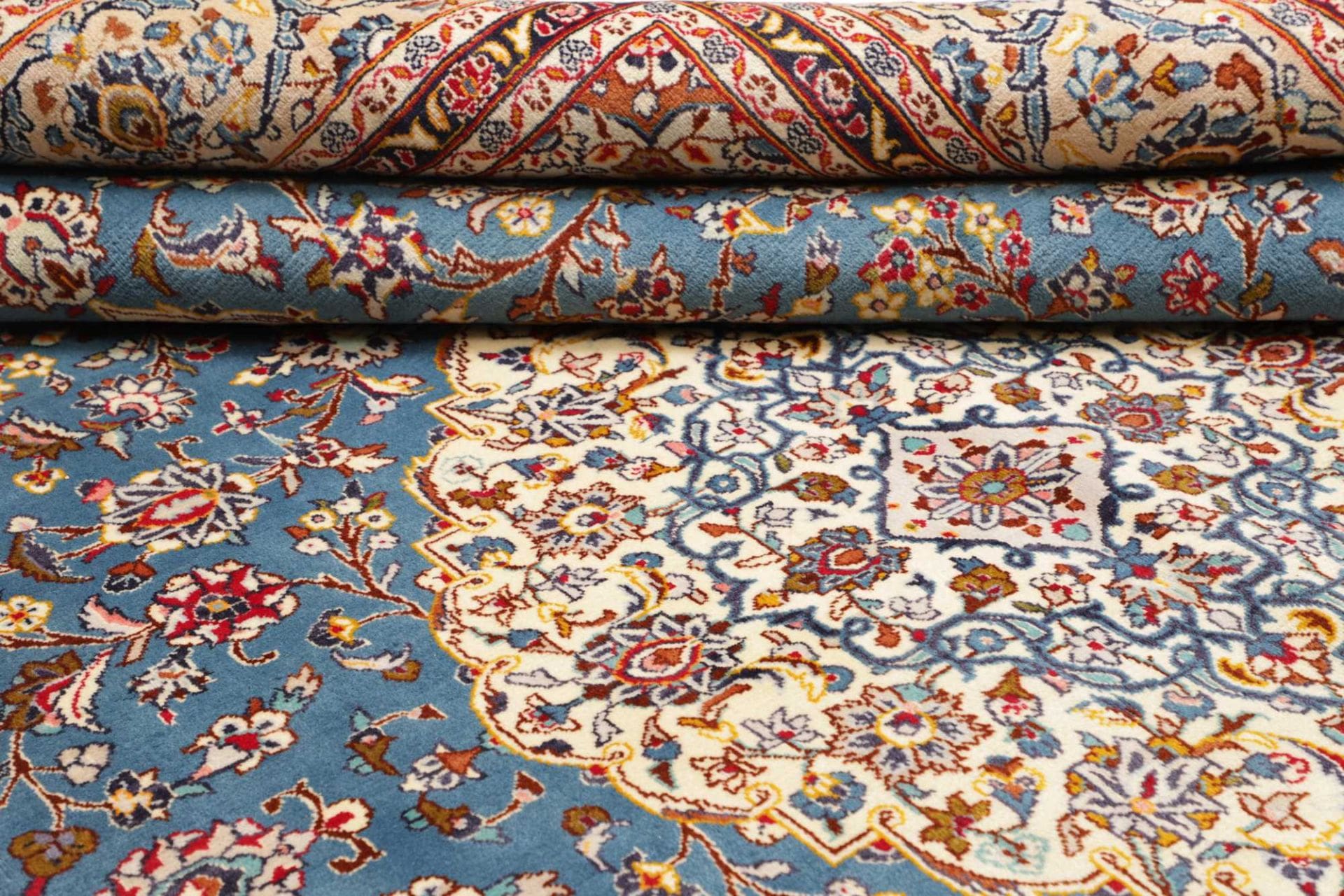 Handgeknüpfter Kashan Perserteppich 284 × 381 cm