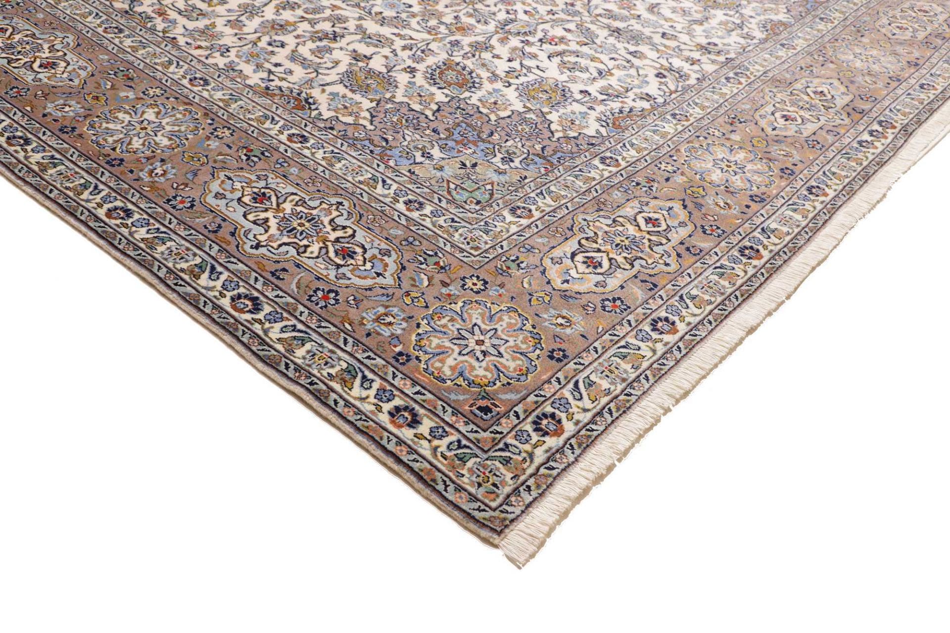 Kashan Perserteppich 301 × 389 cm aus Wolle, handgeknüpft