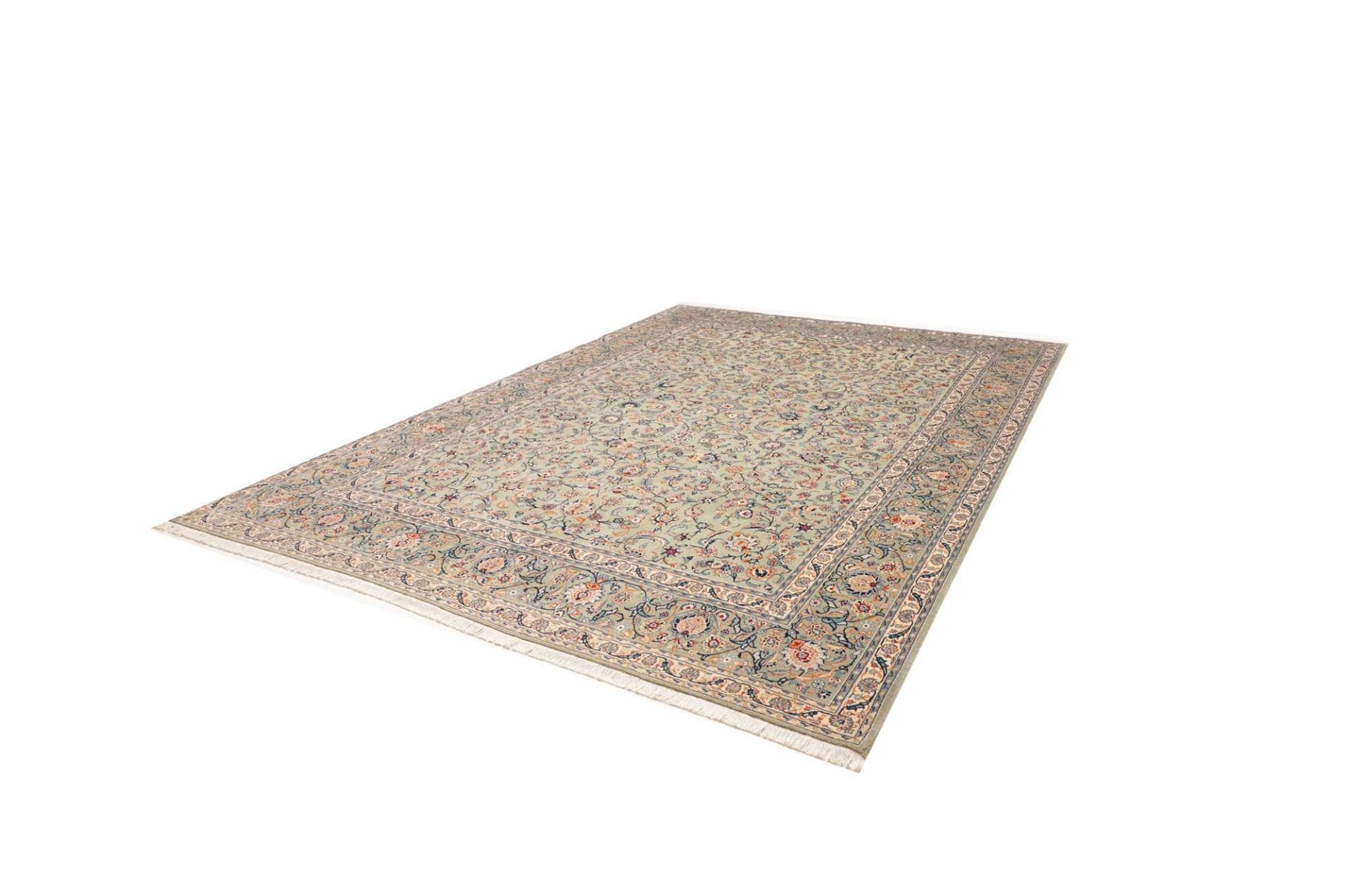 Kashan Perserteppich 276 × 384 cm aus Wolle, handgeknüpft