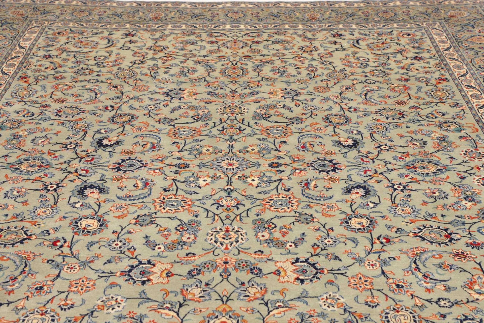 Kashan Perserteppich 276 × 384 cm aus Wolle, handgeknüpft