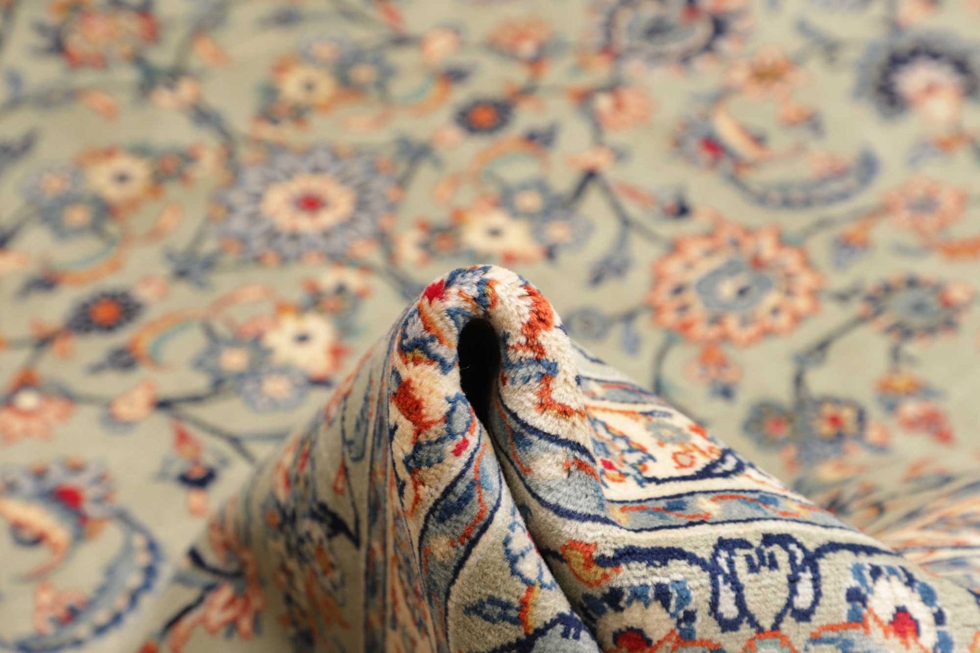 Kashan Perserteppich 276 × 384 cm aus Wolle, handgeknüpft