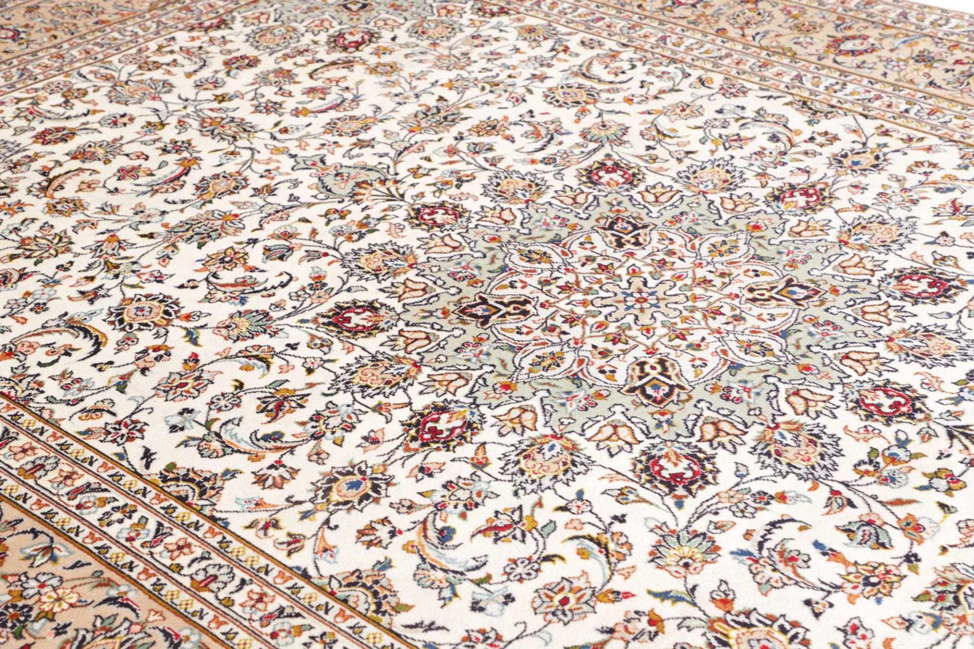 Kashan Perserteppich aus Iran, 243 × 359 cm