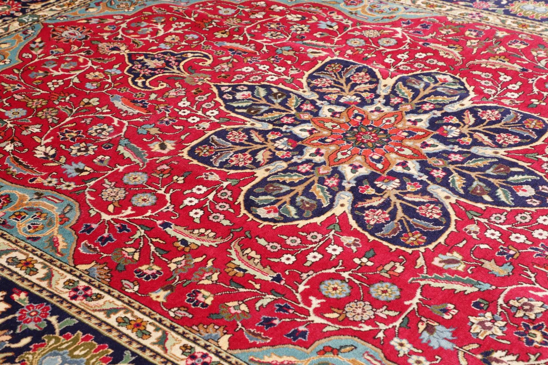 Handgeknüpfter Täbriz Perserteppich, 251 × 342 cm, Wolle
