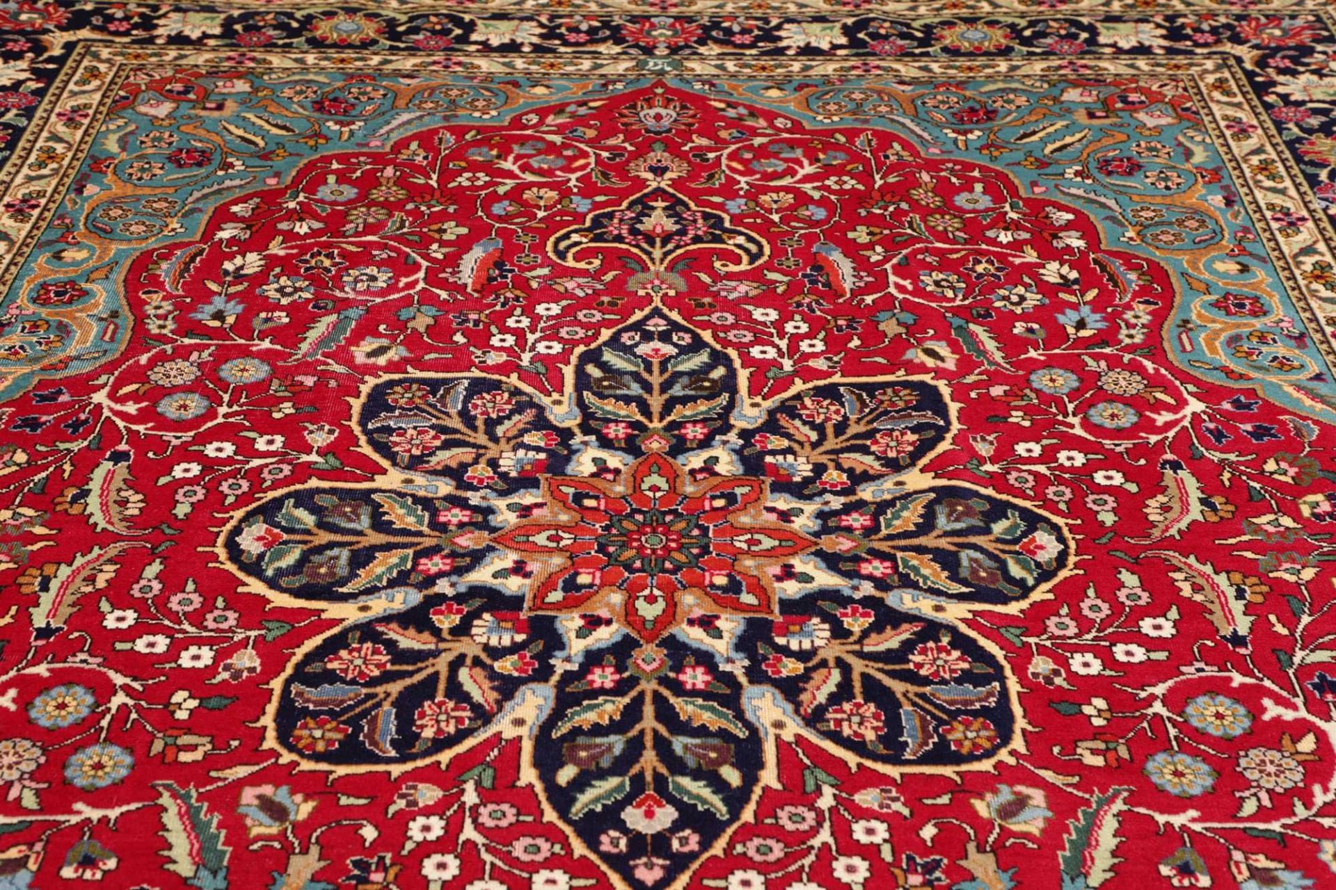 Handgeknüpfter Täbriz Perserteppich, 251 × 342 cm, Wolle