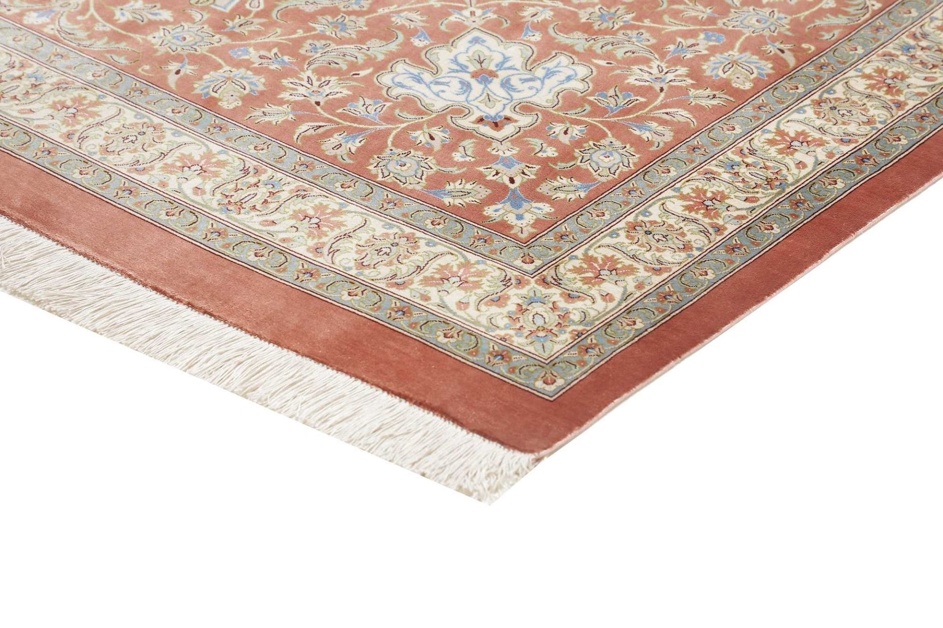 Ghom Perserteppich 395 × 619 cm aus Seide, handgeknüpft