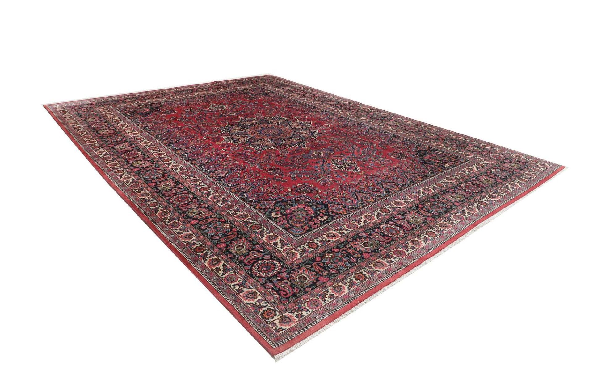 Handgeknüpfter Mashhad Perserteppich 361 × 487 cm