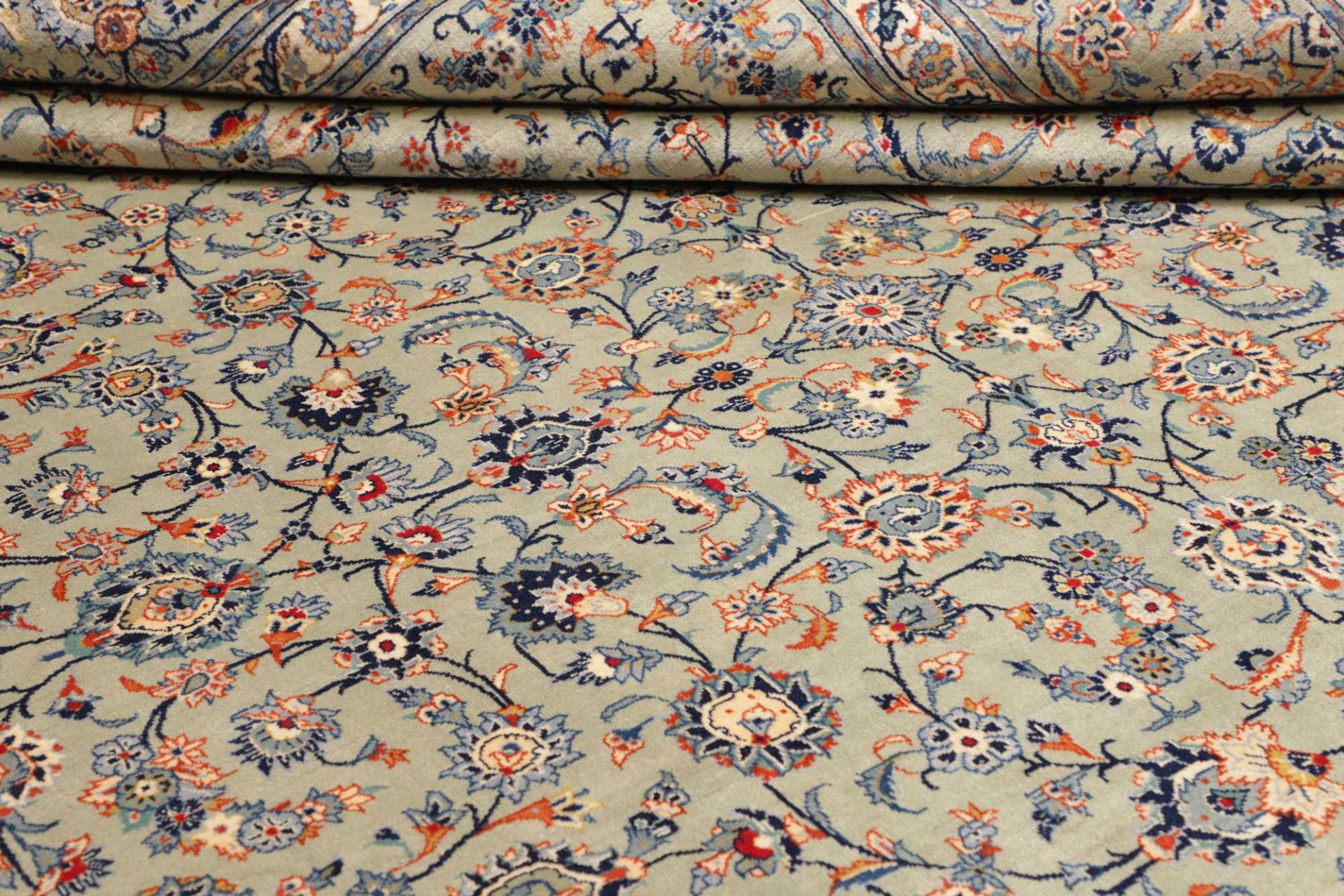 Kashan Perserteppich 276 × 384 cm aus Wolle, handgeknüpft