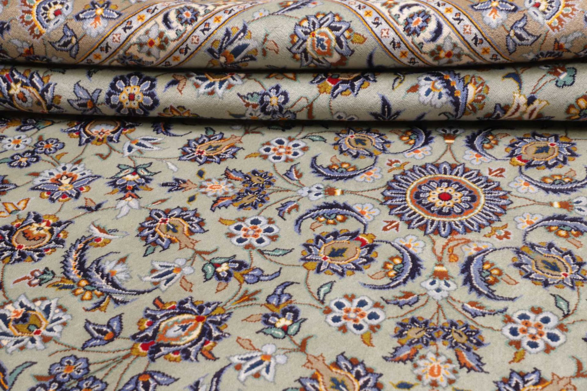 Handgeknüpfter Kashan Perserteppich 306 × 411 cm