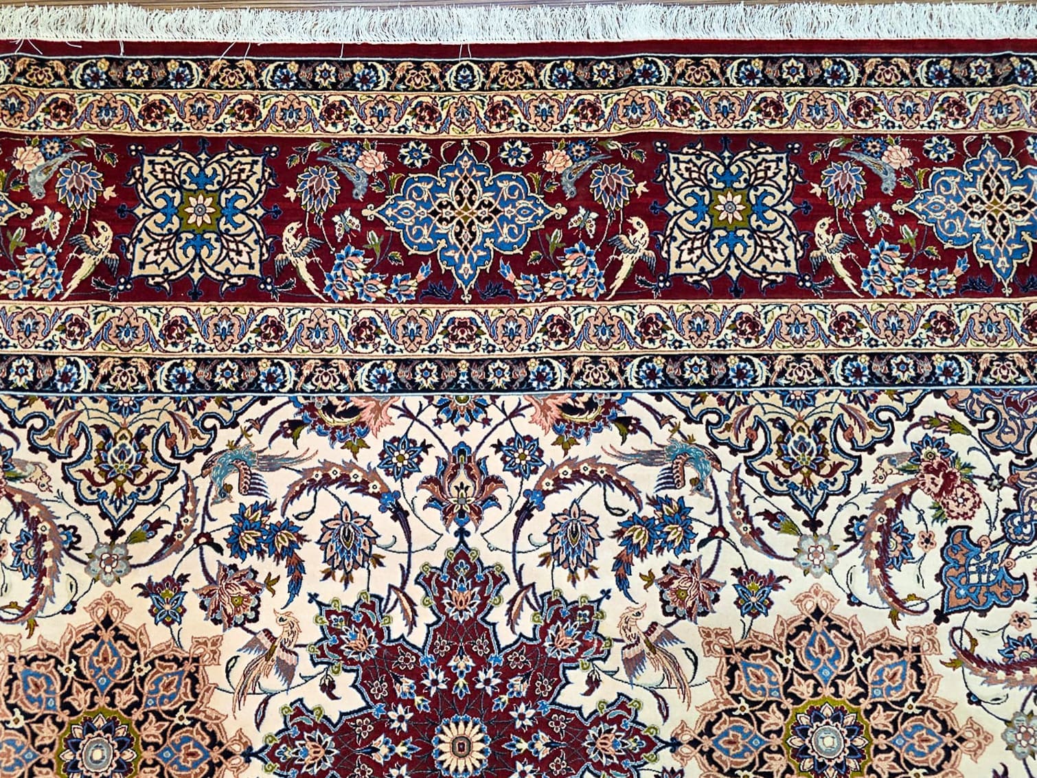 Isfahan Perserteppich aus Iran, 300 × 300 cm