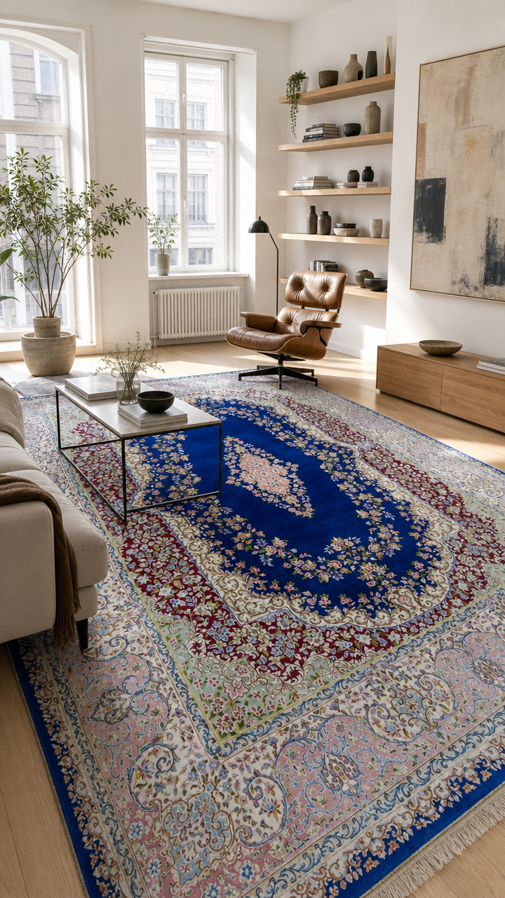 Perserteppich Kerman 400x300cm Wolle handgeknüpft