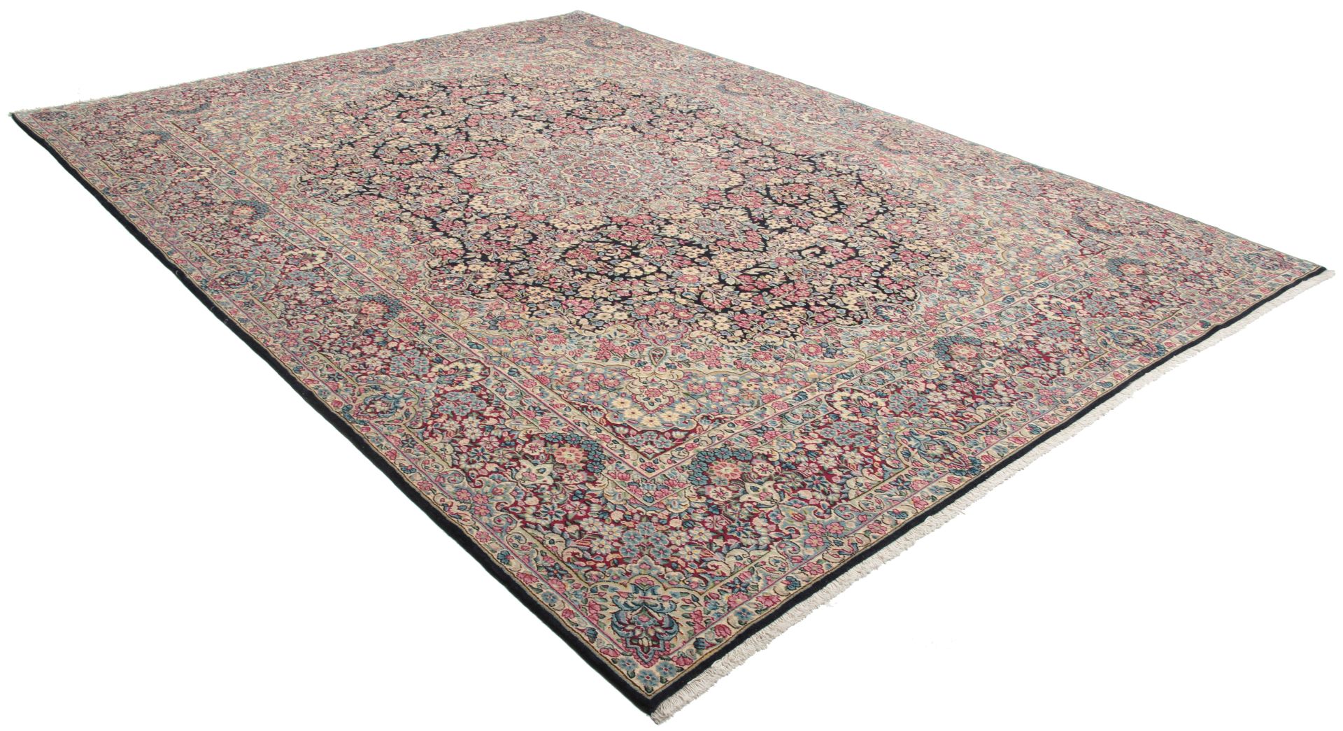 persischer-teppich-kirman-295-x-400-cm-schurwolle-handgeknupft-1 Handgeknüpfter Kerman Perserteppich 295 × 400 cm