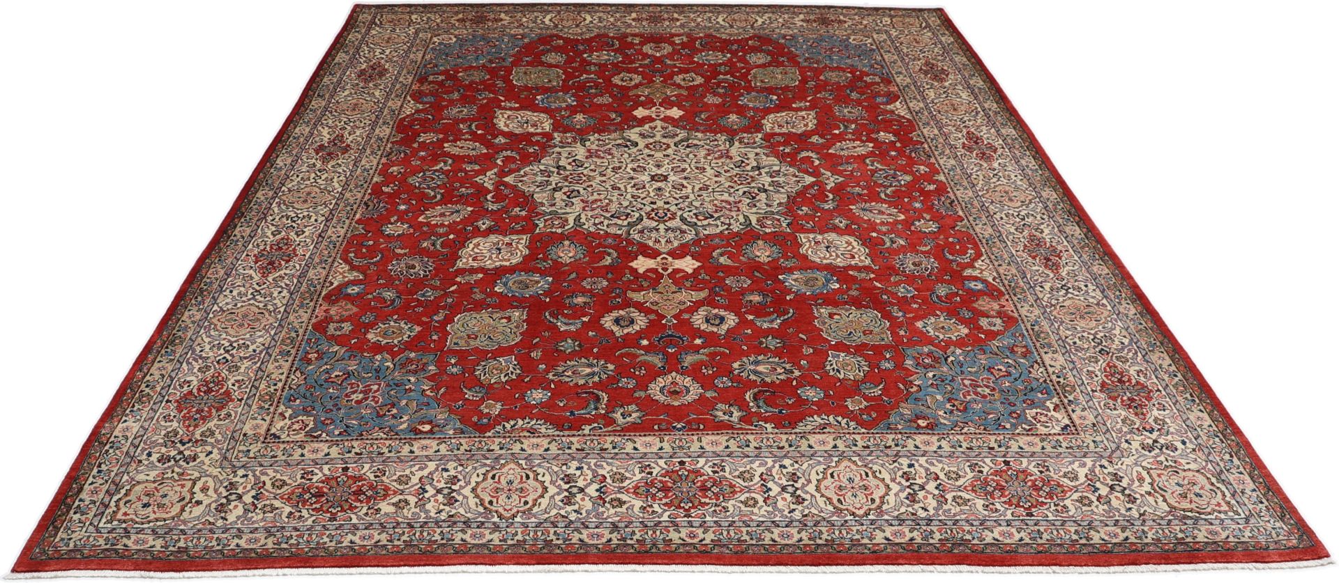 Handgeknüpfter Sarough Perserteppich, 294 × 394 cm, Wolle