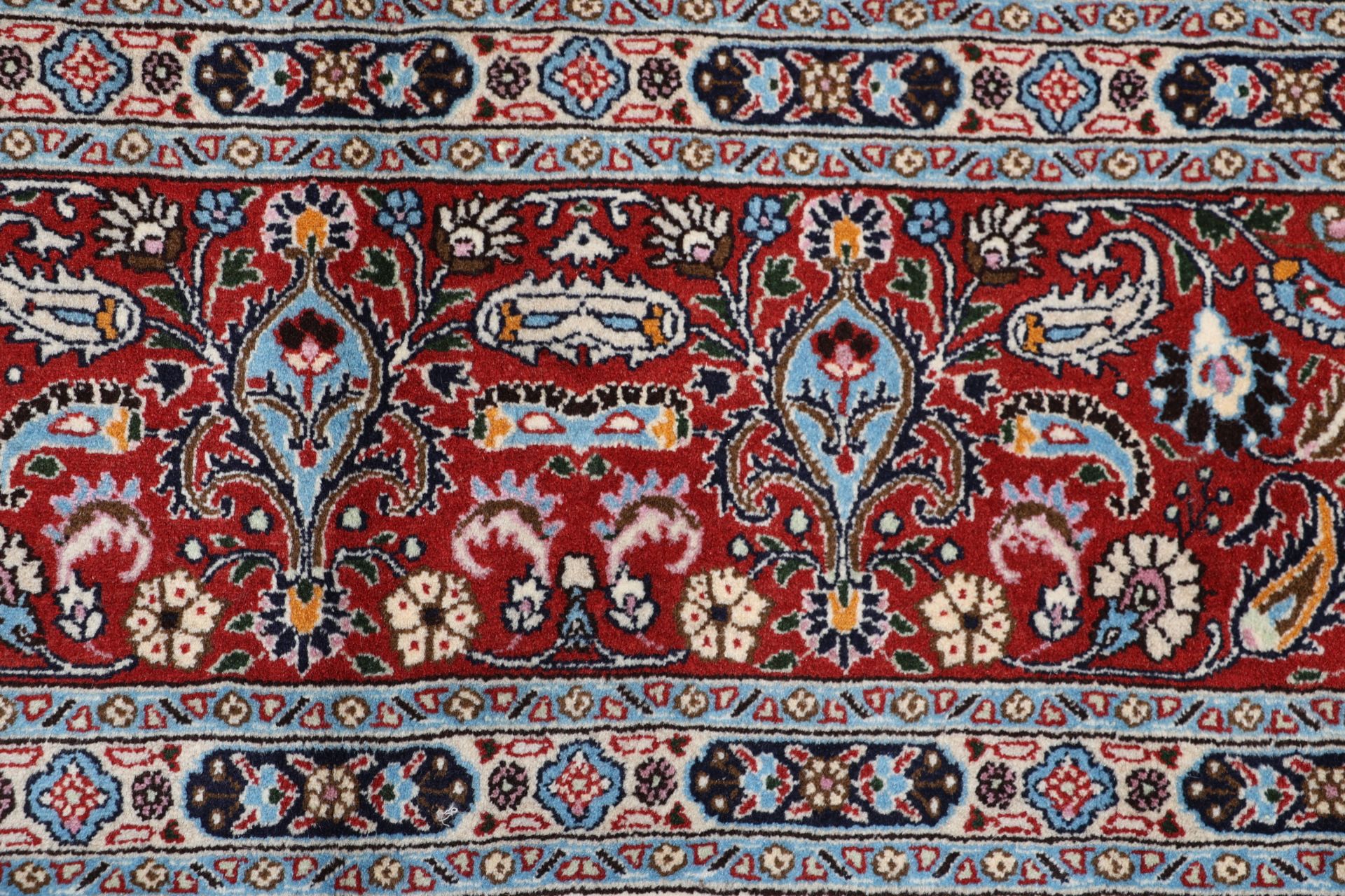 Handgeknüpfter Moud Perserteppich, 298 × 380 cm, Wolle & Seide