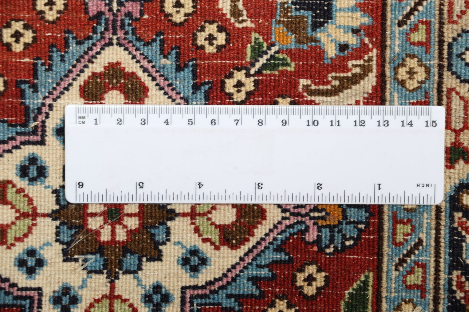 Handgeknüpfter Moud Perserteppich, 298 × 380 cm, Wolle & Seide