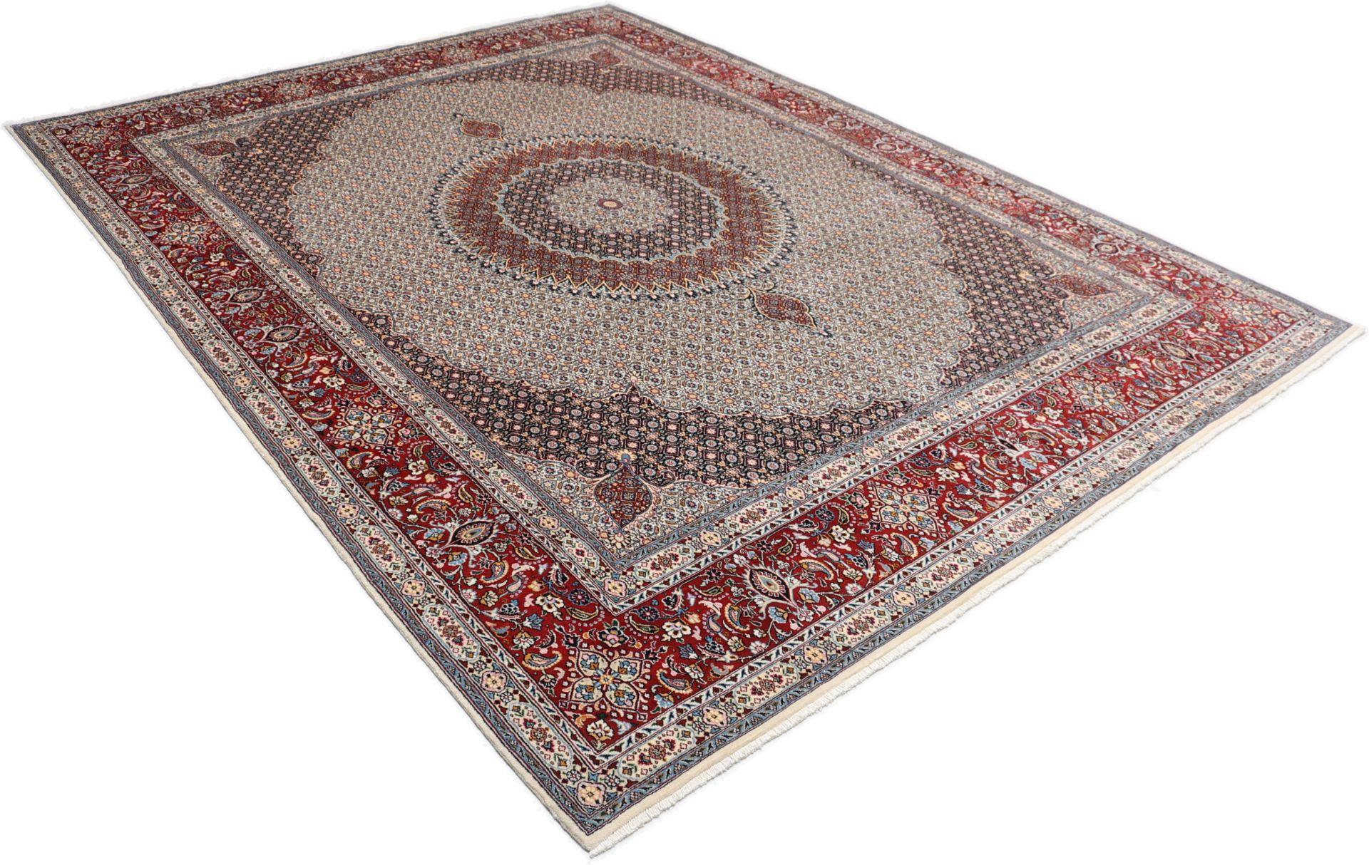 perserteppich-moud-295-x-395-cm-schurwolle-handgeknupft-floral-3 Handgeknüpfter Moud Perserteppich 295 × 395 cm