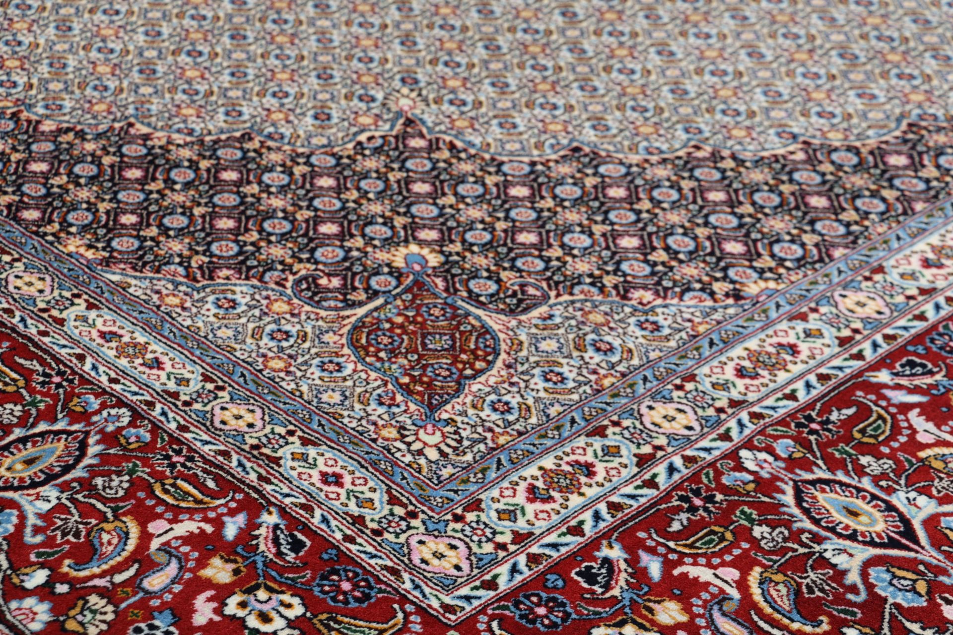 perserteppich-moud-295-x-395-cm-schurwolle-handgeknupft-floral-4 Handgeknüpfter Moud Perserteppich 295 × 395 cm