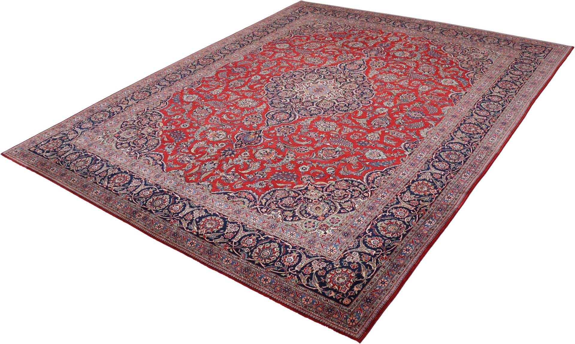 Handgeknüpfter Kashan Perserteppich 317 × 405 cm