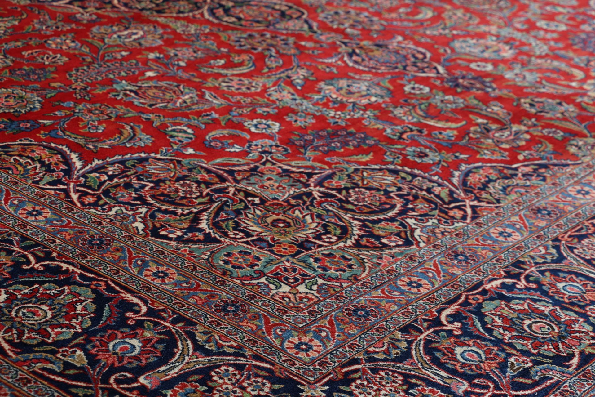 Handgeknüpfter Kashan Perserteppich 317 × 405 cm