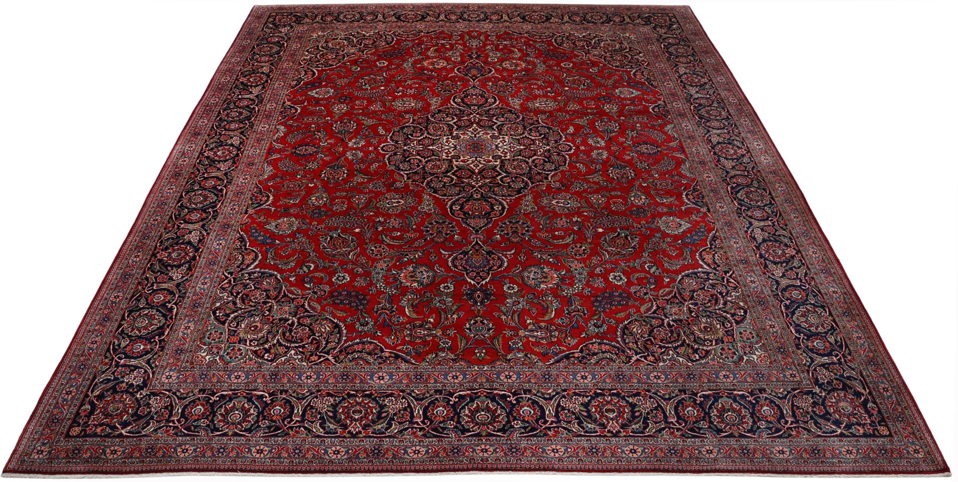 Handgeknüpfter Kashan Perserteppich 317 × 405 cm