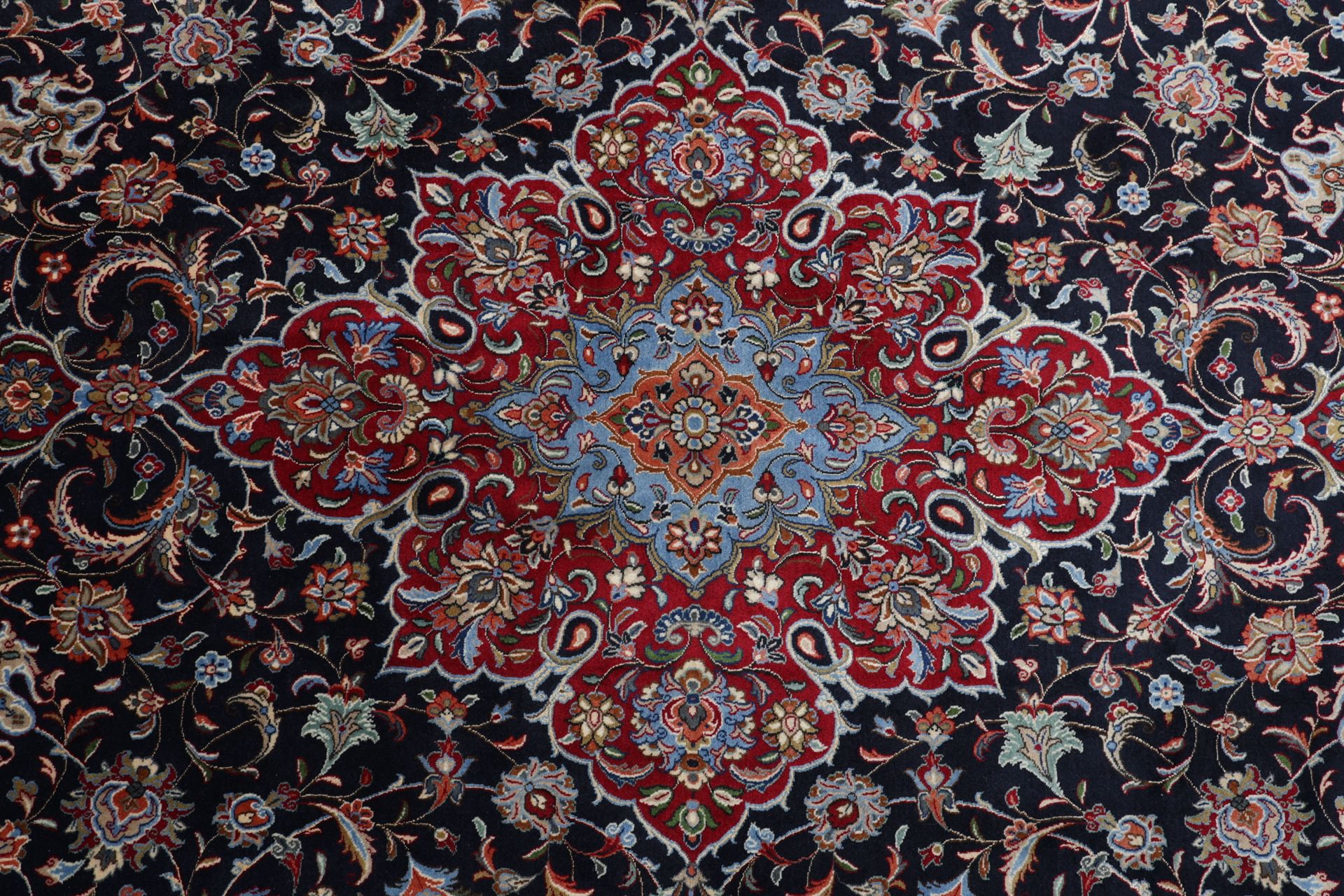 Kashan Perserteppich 306 × 420 cm aus Wolle, handgeknüpft