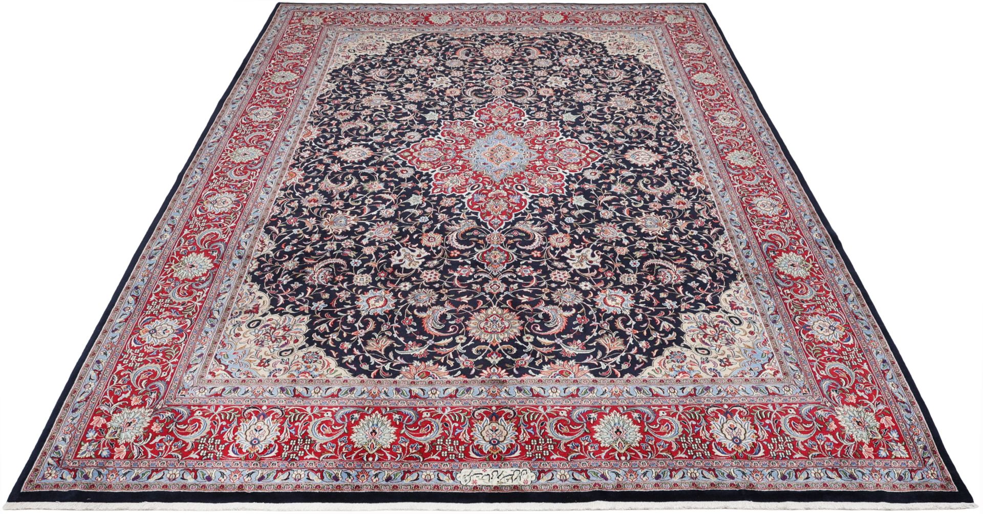 Kashan Perserteppich 306 × 420 cm aus Wolle, handgeknüpft
