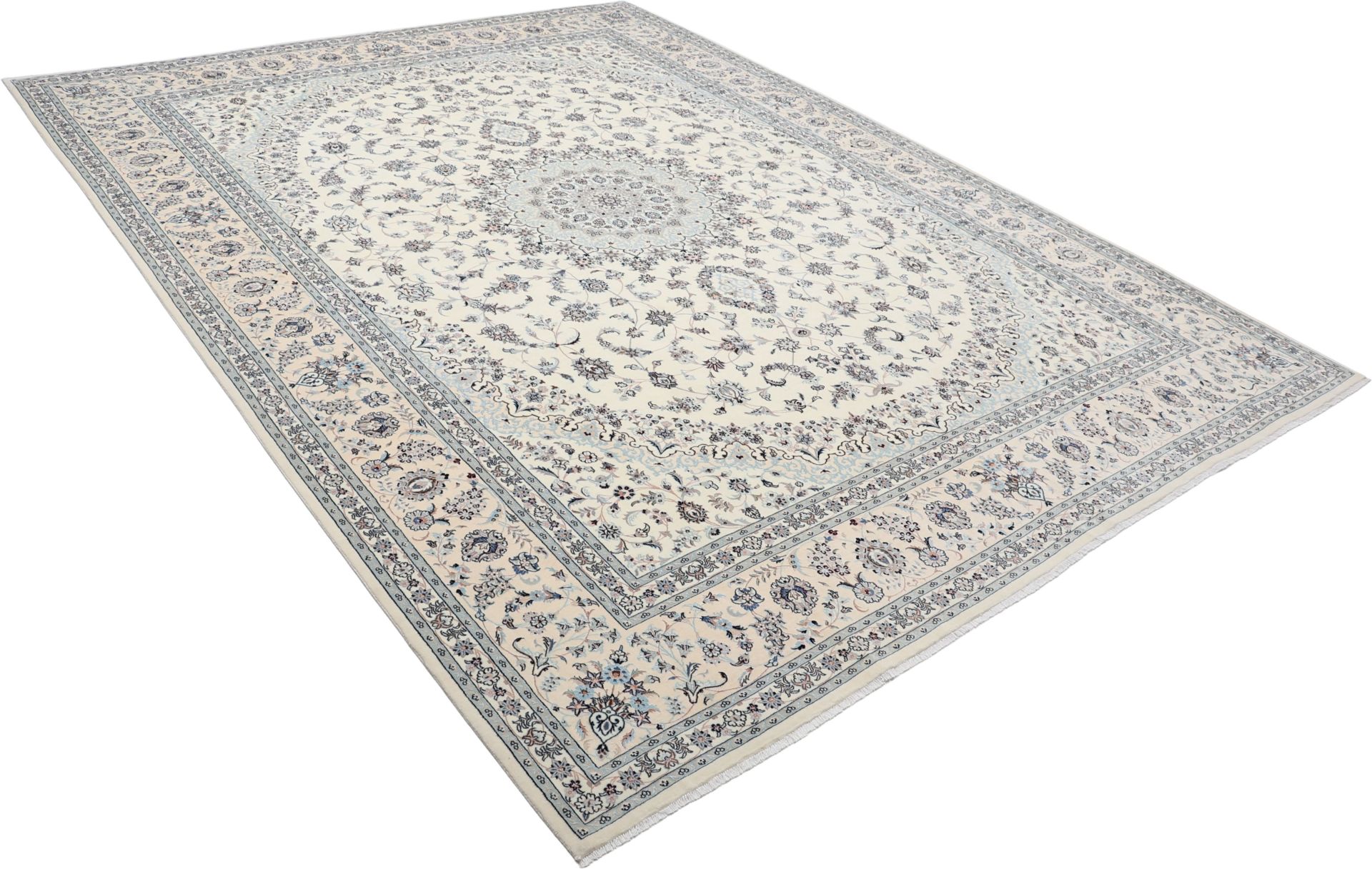 perserteppich-nain-300-x-410-cm-schurwolle-seide-handgeknupft-3 Handgeknüpfter Nain Perserteppich 300 × 410 cm