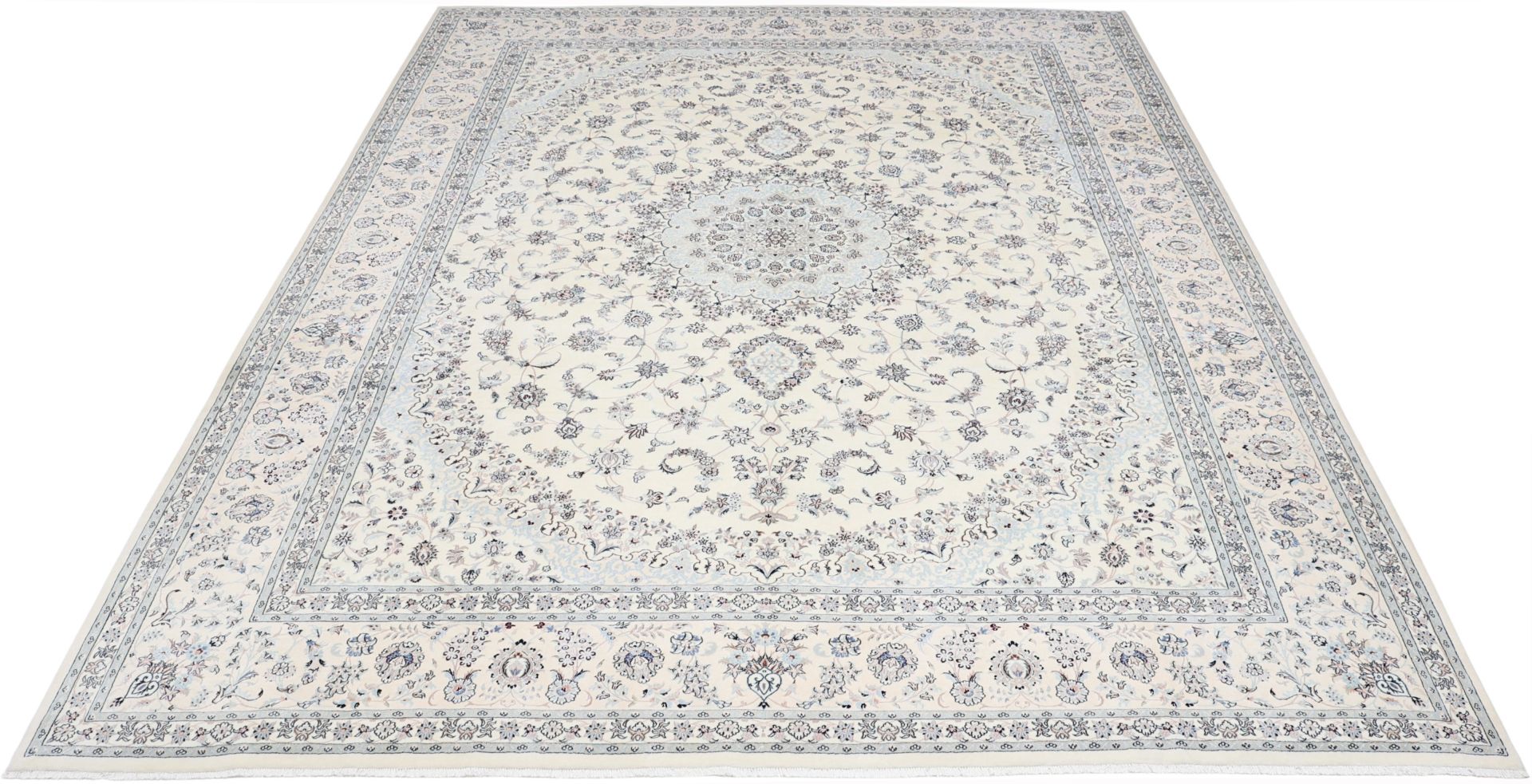 perserteppich-nain-300-x-410-cm-schurwolle-seide-handgeknupft-10 Handgeknüpfter Nain Perserteppich 300 × 410 cm