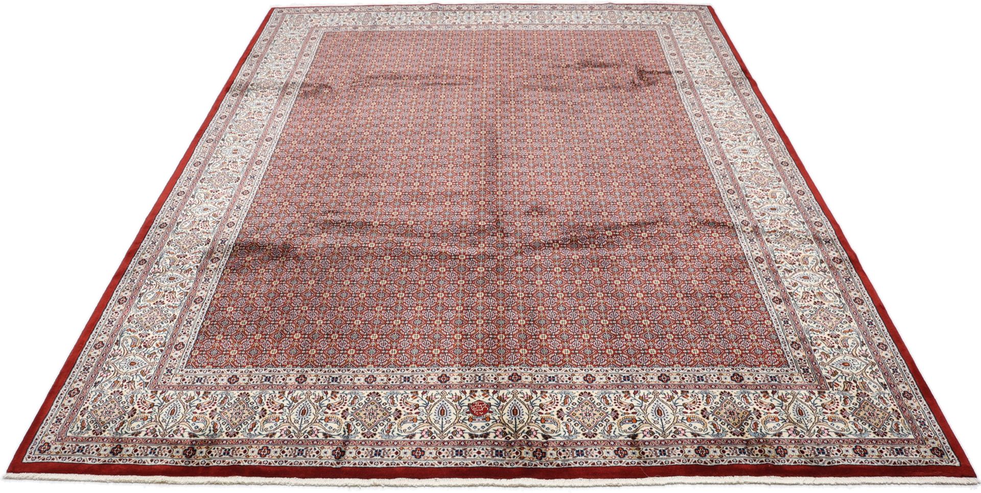 Moud Perserteppich 293 × 390 cm aus Wolle & Seide, handgeknüpft
