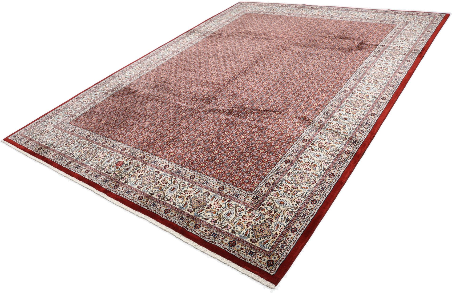 Moud Perserteppich 293 × 390 cm aus Wolle & Seide, handgeknüpft