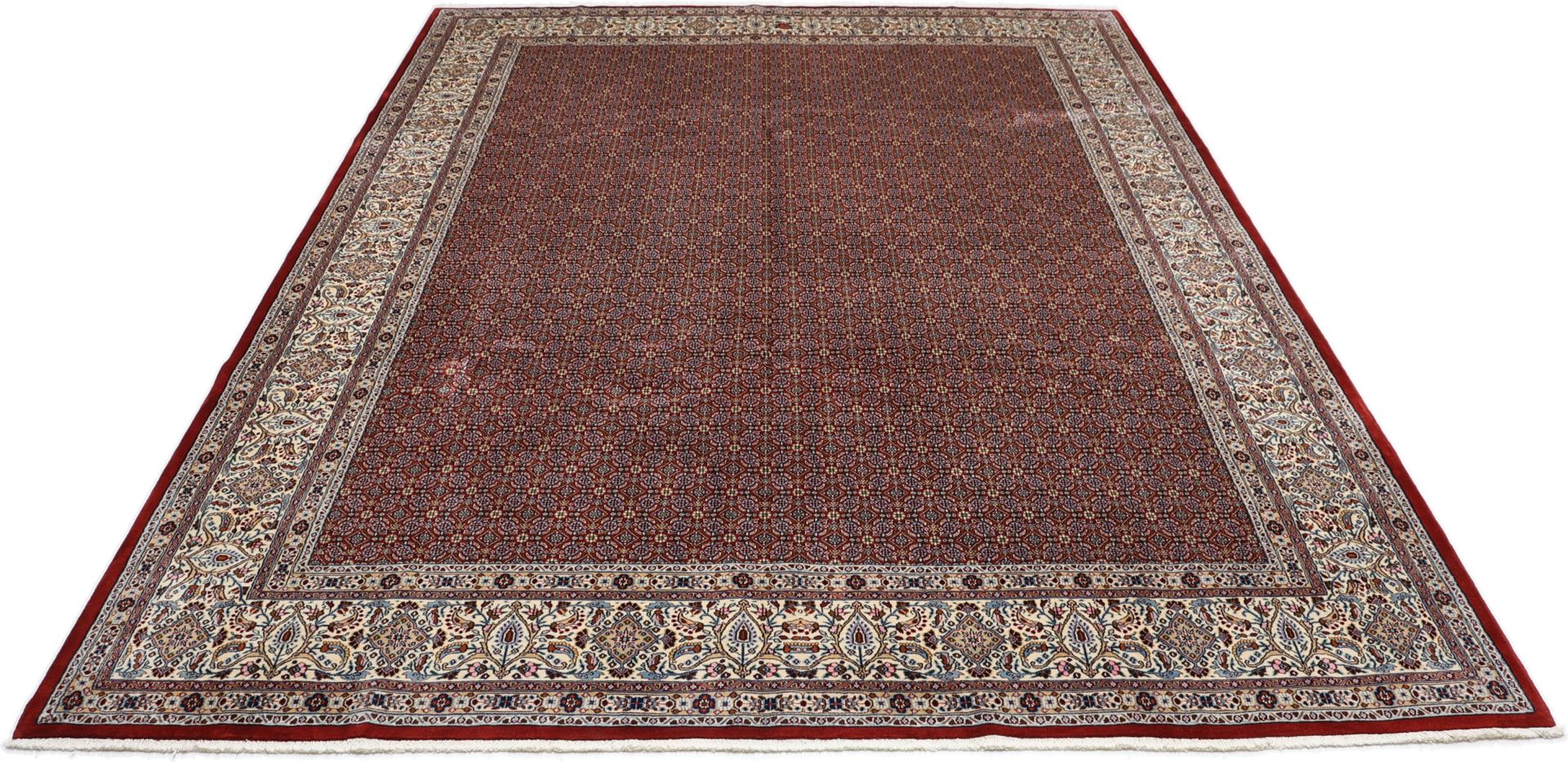 Moud Perserteppich 293 × 390 cm aus Wolle & Seide, handgeknüpft