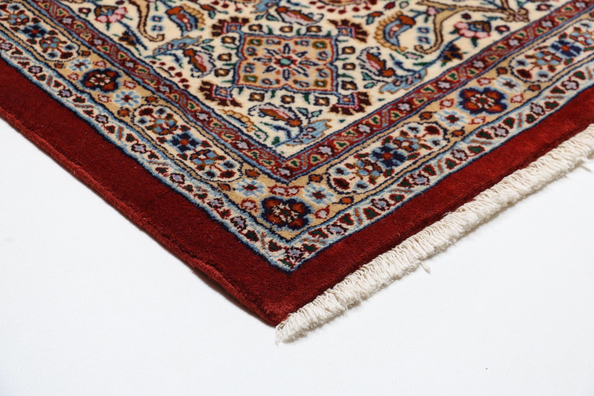 Moud Perserteppich 293 × 390 cm aus Wolle & Seide, handgeknüpft