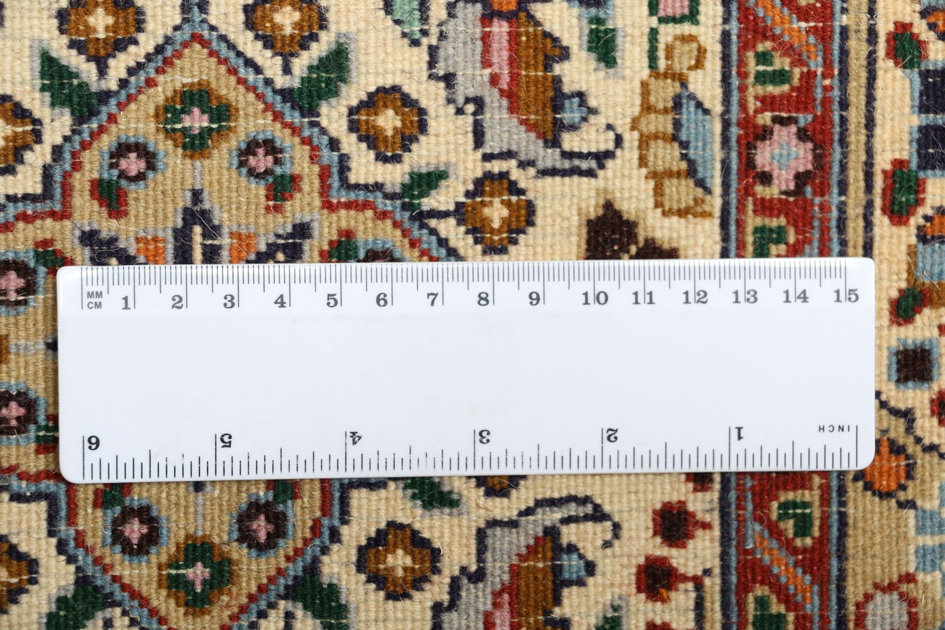 Moud Perserteppich 293 × 390 cm aus Wolle & Seide, handgeknüpft