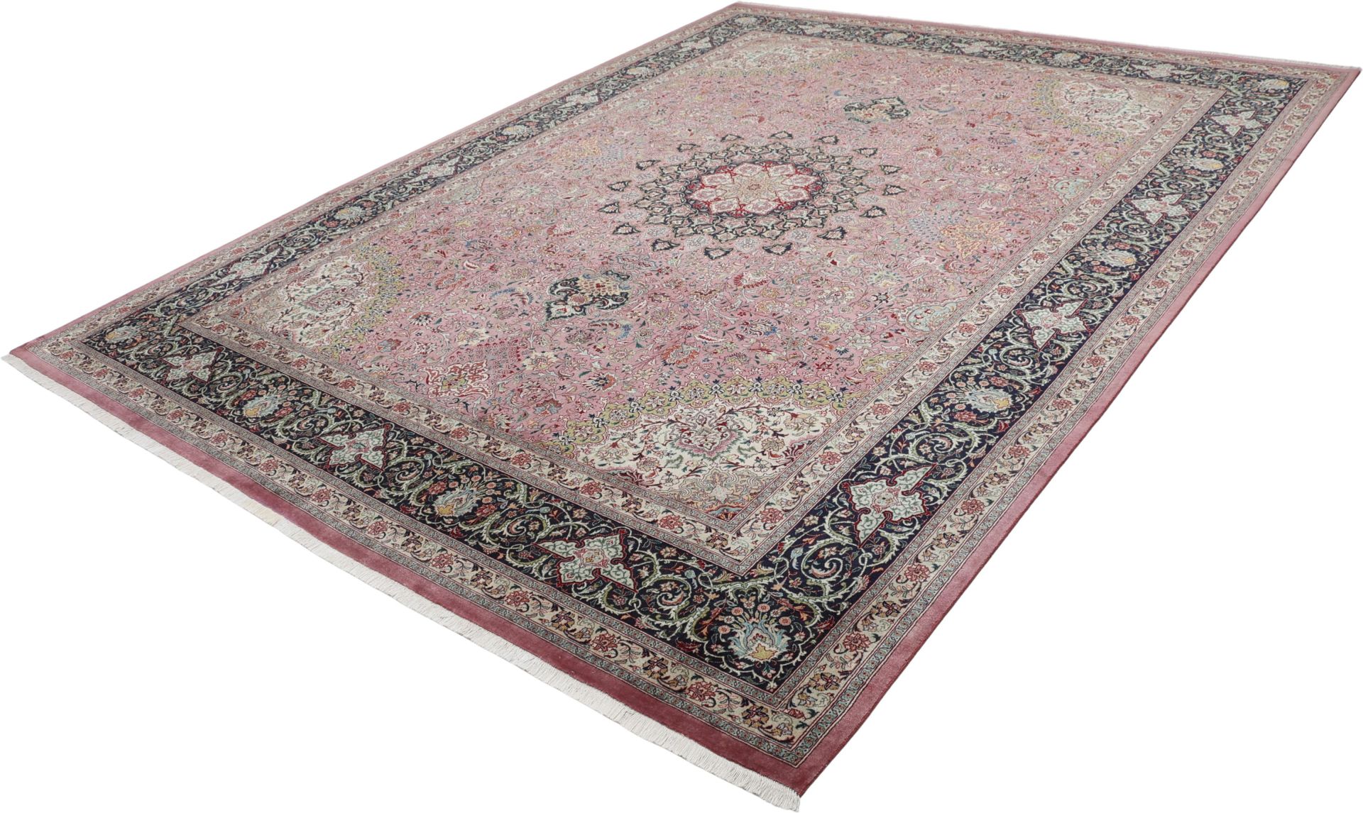 Täbriz Perserteppich 295 × 390 cm aus Wolle & Seide, handgeknüpft