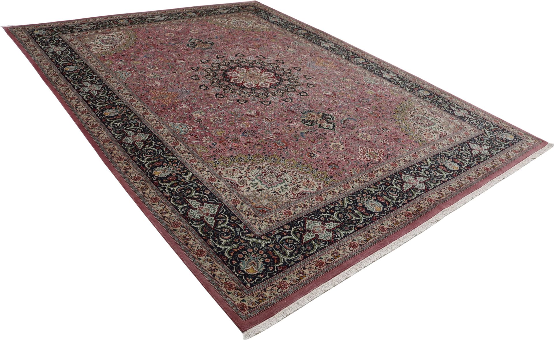 Täbriz Perserteppich 295 × 390 cm aus Wolle & Seide, handgeknüpft