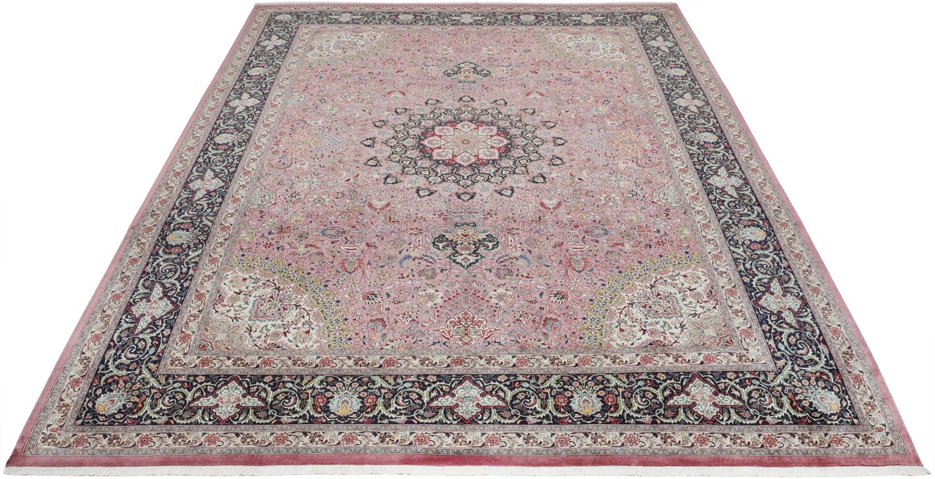 Täbriz Perserteppich 295 × 390 cm aus Wolle & Seide, handgeknüpft