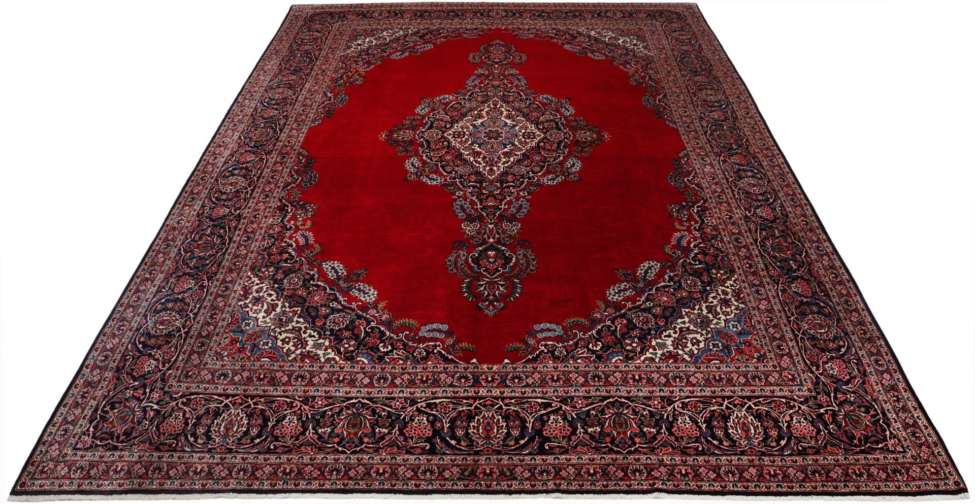 Kashan Perserteppich 285 × 410 cm aus Wolle, handgeknüpft