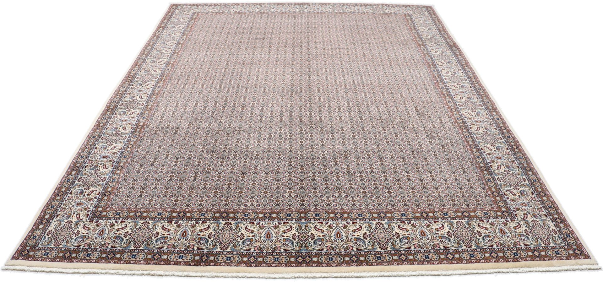 Moud Perserteppich 293 × 395 cm aus Wolle & Seide, handgeknüpft