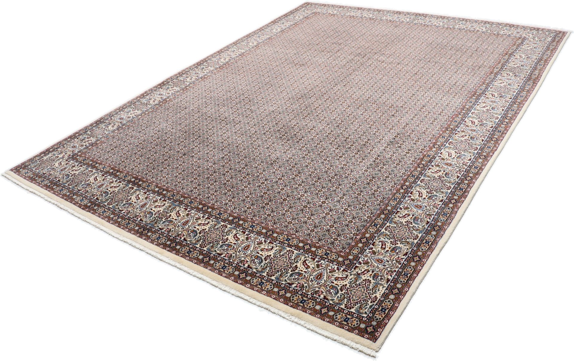 Moud Perserteppich 293 × 395 cm aus Wolle & Seide, handgeknüpft